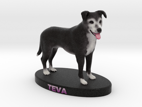 Custom Dog Figurine - Teva in Full Color Sandstone