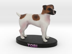 Custom Dog Figurine - Tobi in Full Color Sandstone