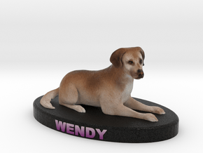 Custom Dog Figurine - Wendy in Full Color Sandstone