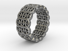 Grid Ring - EU Size 58 in Natural Silver