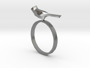 Poly-Bird Ring 5 in Natural Silver