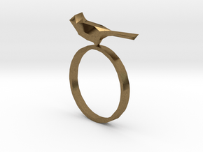 Poly-Bird Ring 5 in Natural Bronze