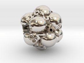 Spin-Down Ossuary d20 in Platinum