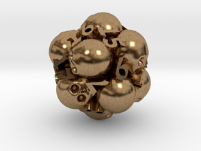 Spin-Down Ossuary d20 in Natural Brass