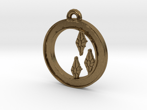 Rarity Cutie-mark Circle-pendant in Natural Bronze