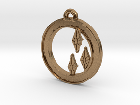Rarity Cutie-mark Circle-pendant in Natural Brass