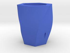 Curved plant pot in Blue Processed Versatile Plastic