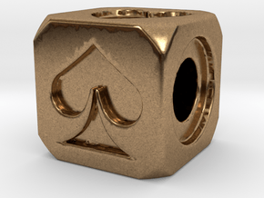 Dice in Natural Brass