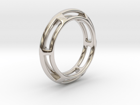 Pipe Ring - EU Size 62 in Platinum