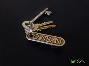 Personalized Bottle Opener Keychain in Polished Bronzed Silver Steel