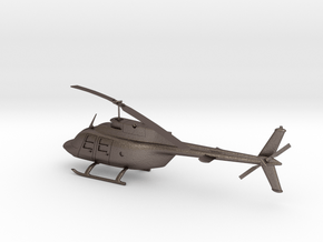 Multi-Purpose Utility Helicopter in Polished Bronzed Silver Steel
