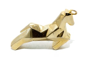 Year of the Horse Pendant Medallion in 18K Gold Plated