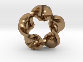 Five Twist Mobius in Natural Brass