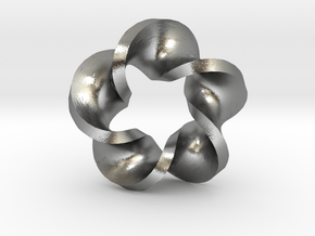 Five Twist Mobius in Natural Silver