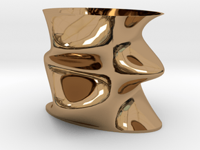 Funky Vase in Polished Brass