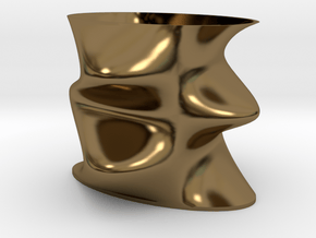 Funky Vase in Polished Bronze