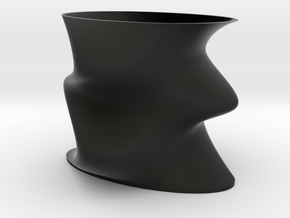 Funky Vase in Black Natural Versatile Plastic