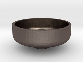 1 1/2" Scale Nathan Whistle Bowl in Polished Bronzed Silver Steel