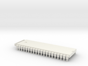 40-Pin DIP IC Pendant in White Natural Versatile Plastic