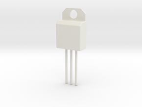 Voltage Regulator Pendant in White Natural Versatile Plastic