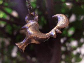 Rooster of Barcelos Pendant - Galo de Barcelos in Natural Bronze