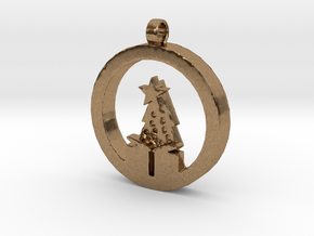 Christmas Morning Pendant in Natural Brass