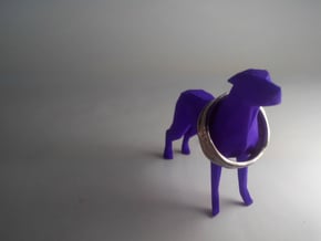 Ring Holder Dog in Purple Processed Versatile Plastic