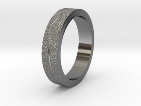 Textured Ring in Fine Detail Polished Silver
