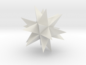 Great Stellated Dodecahedron in White Natural Versatile Plastic