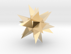 Great Stellated Dodecahedron in 14K Yellow Gold