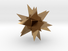 Great Stellated Dodecahedron in Natural Brass