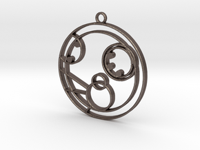 Molly - Necklace in Polished Bronzed Silver Steel