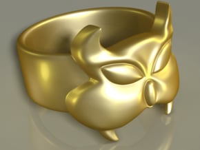 DrClawRing US10 in Polished Gold Steel