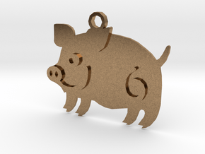 Pig in Natural Brass