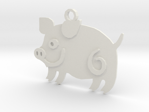 Pig in White Natural Versatile Plastic