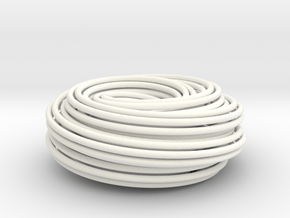 Torus Knot Knot 2 7 2 7 in White Processed Versatile Plastic