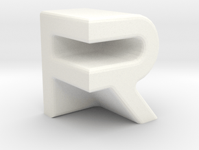 FR 3D initials in White Processed Versatile Plastic
