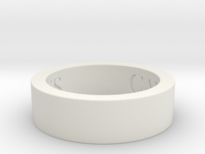 Carrera Design Ring Ring Size 7.5 in White Natural Versatile Plastic