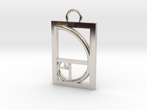 Golden Ratio Pendant in Platinum