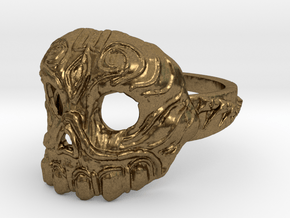 Dr.K Skull Ring Size 5 in Natural Bronze