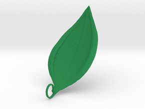 Leaf Necklace 1  in Green Processed Versatile Plastic