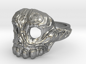 Dr.K Skull Ring Size 5 in Natural Silver