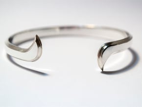 Thin Winged Cuff in Polished Silver