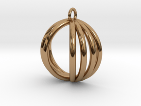 Semispherical Pendant. in Polished Brass
