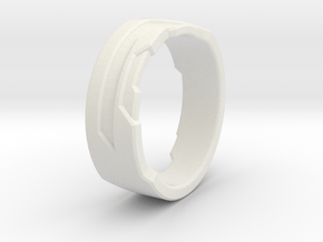 Ring Size B in White Natural Versatile Plastic