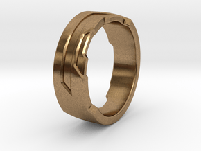 Ring Size F in Natural Brass