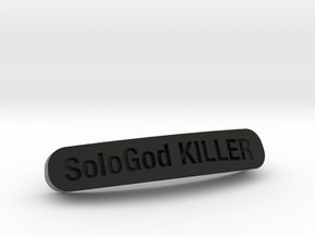 SoloGod KILLER Nameplate for SteelSeries Rival in Black Natural Versatile Plastic
