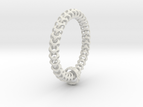Cubichain Bracelet (Multiple sizes) in White Natural Versatile Plastic: Small