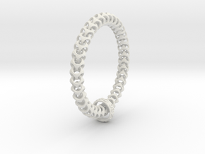Cubichain Bracelet (Multiple sizes) in White Natural Versatile Plastic: Medium