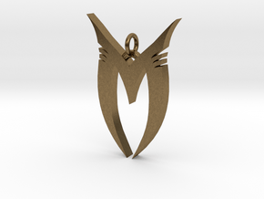 Pendentif Bionicle - "M" (Makuta) in Natural Bronze